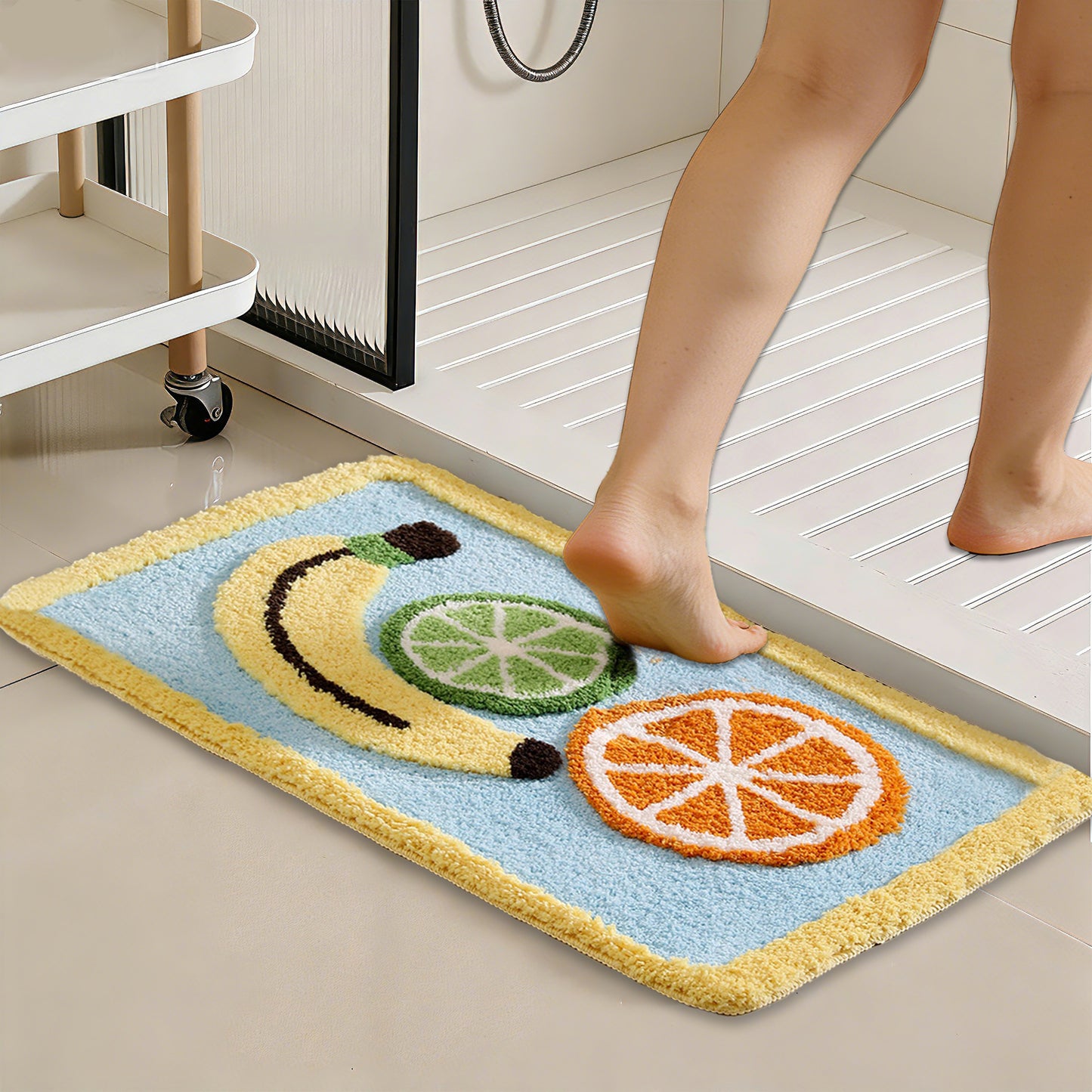 Kaisaatti Ultra Absorbent Bath Rug Mat - Super Soft Microfiber with Non-Slip TPE Backing, Fast Drying Machine Washable Bathroom Floor Mat, 19.7x31.5"