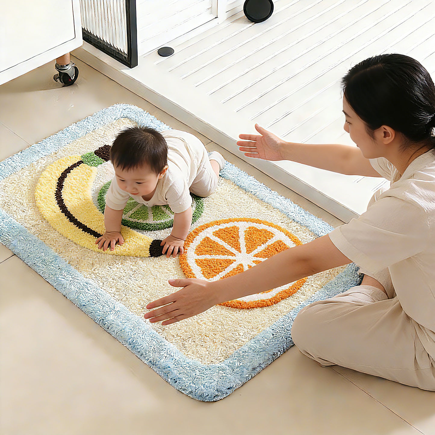 Kaisaatti Ultra Absorbent Bath Rug Mat - Super Soft Microfiber with Non-Slip TPE Backing, Fast Drying Machine Washable Bathroom Floor Mat, 19.7x31.5"