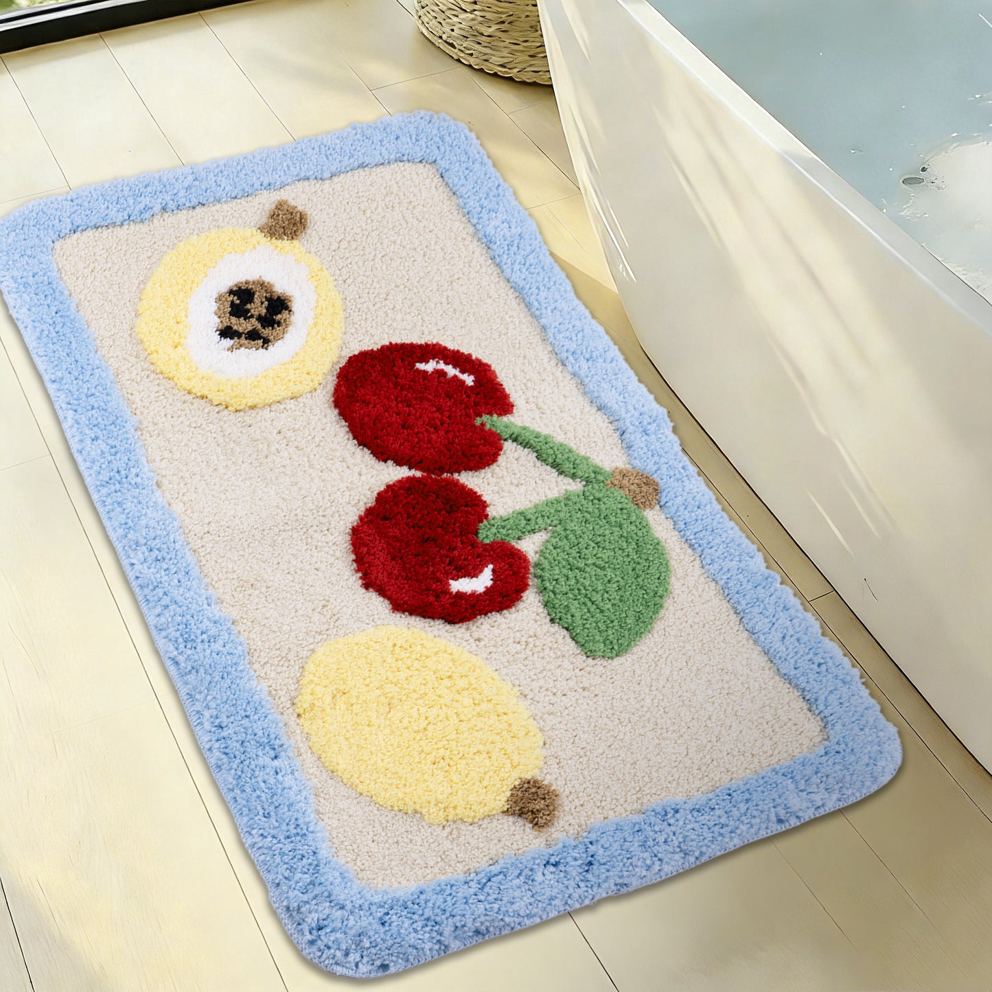 Kaisaatti Ultra Absorbent Bath Rug Mat - Super Soft Microfiber with Non-Slip TPE Backing, Fast Drying Machine Washable Bathroom Floor Mat, 19.7x31.5"