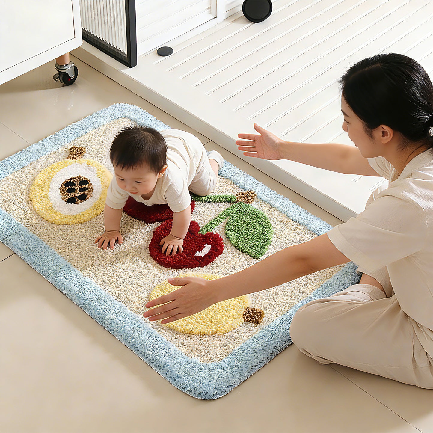 Kaisaatti Ultra Absorbent Bath Rug Mat - Super Soft Microfiber with Non-Slip TPE Backing, Fast Drying Machine Washable Bathroom Floor Mat, 19.7x31.5"