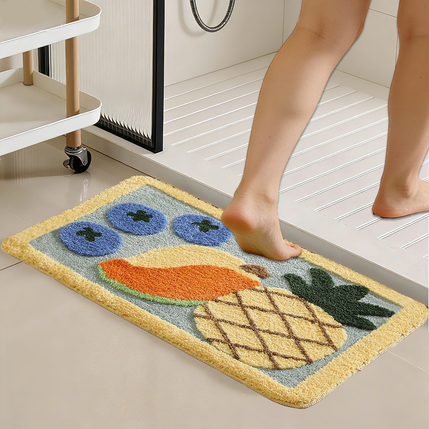 Kaisaatti Ultra Absorbent Bath Rug Mat - Super Soft Microfiber with Non-Slip TPE Backing, Fast Drying Machine Washable Bathroom Floor Mat, 19.7x31.5"
