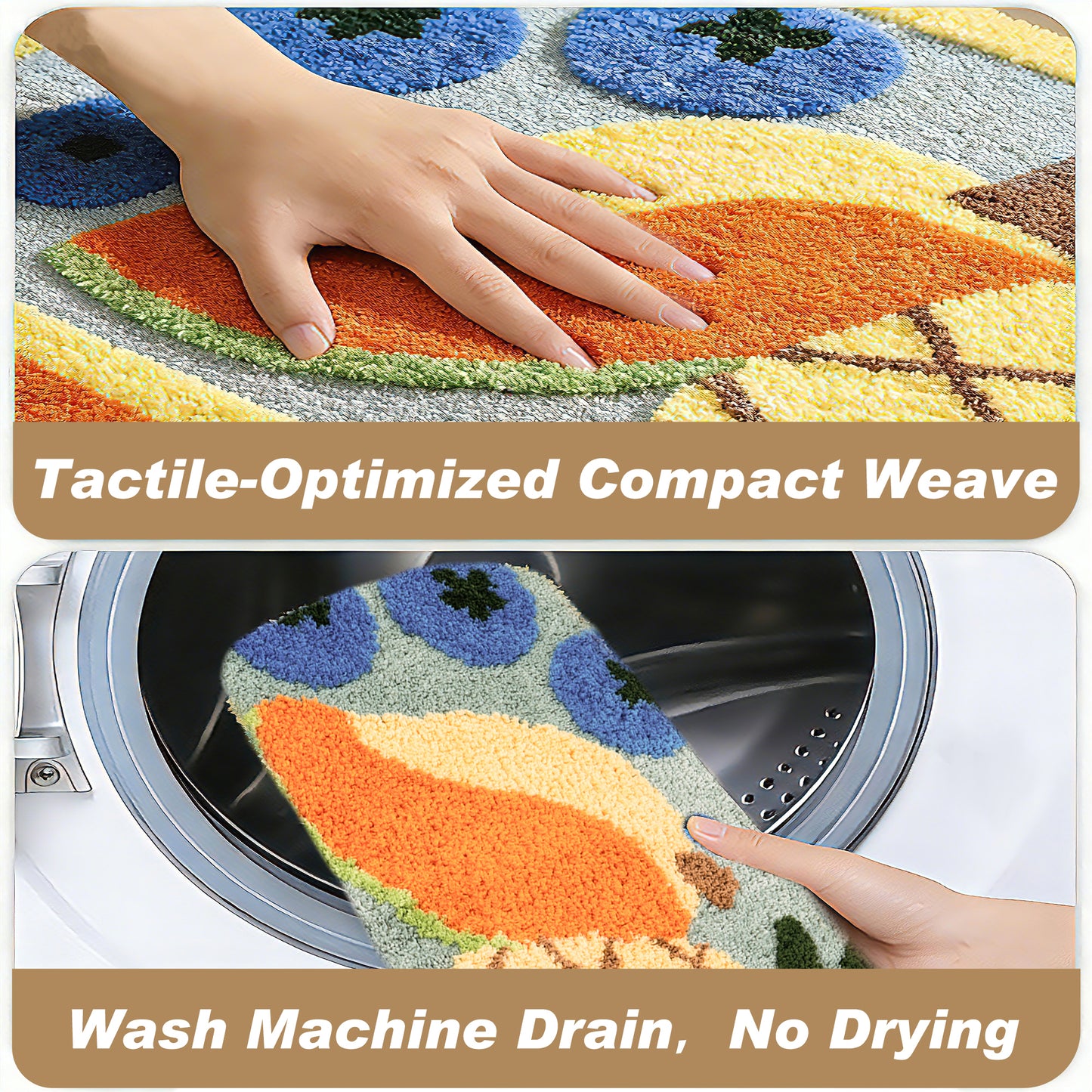 Kaisaatti Ultra Absorbent Bath Rug Mat - Super Soft Microfiber with Non-Slip TPE Backing, Fast Drying Machine Washable Bathroom Floor Mat, 19.7x31.5"