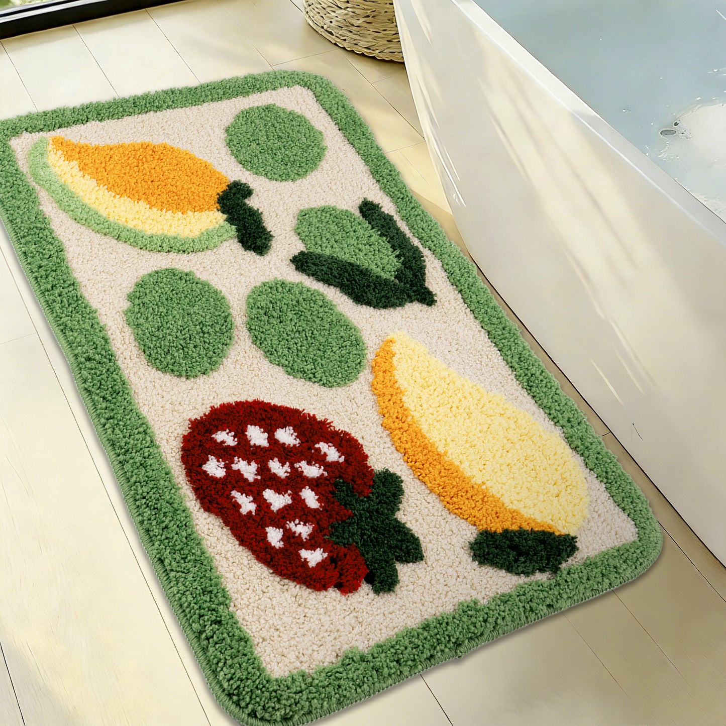 Kaisaatti Ultra Absorbent Bath Rug Mat - Super Soft Microfiber with Non-Slip TPE Backing, Fast Drying Machine Washable Bathroom Floor Mat, 19.7x31.5"