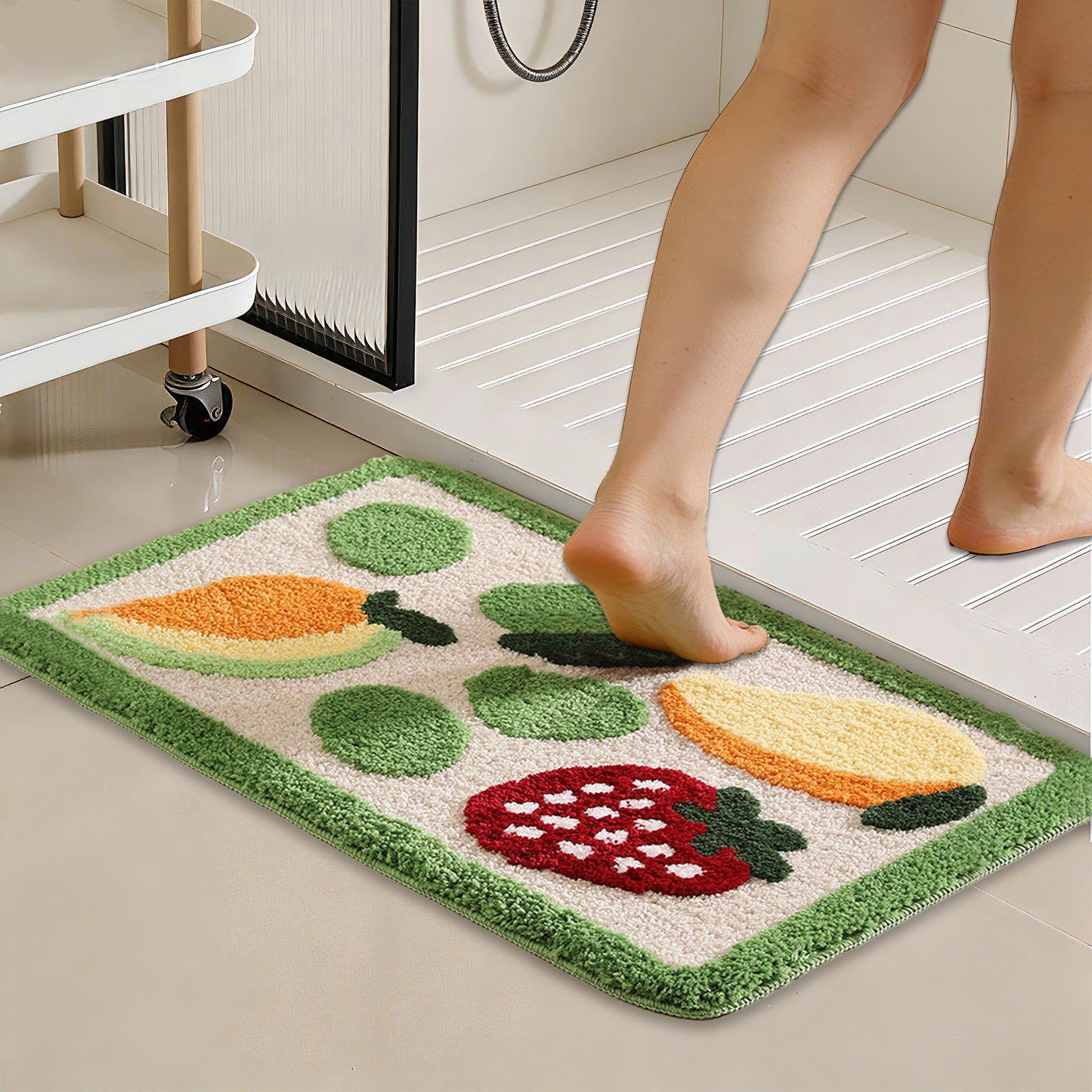 Kaisaatti Ultra Absorbent Bath Rug Mat - Super Soft Microfiber with Non-Slip TPE Backing, Fast Drying Machine Washable Bathroom Floor Mat, 19.7x31.5"