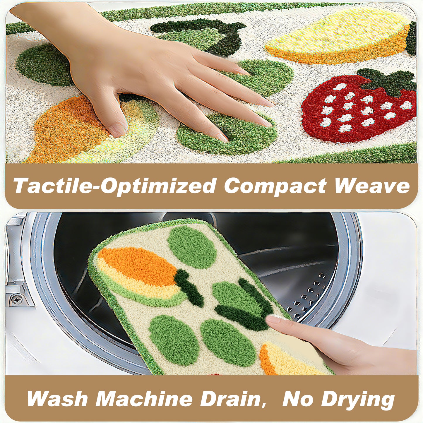 Kaisaatti Ultra Absorbent Bath Rug Mat - Super Soft Microfiber with Non-Slip TPE Backing, Fast Drying Machine Washable Bathroom Floor Mat, 19.7x31.5"