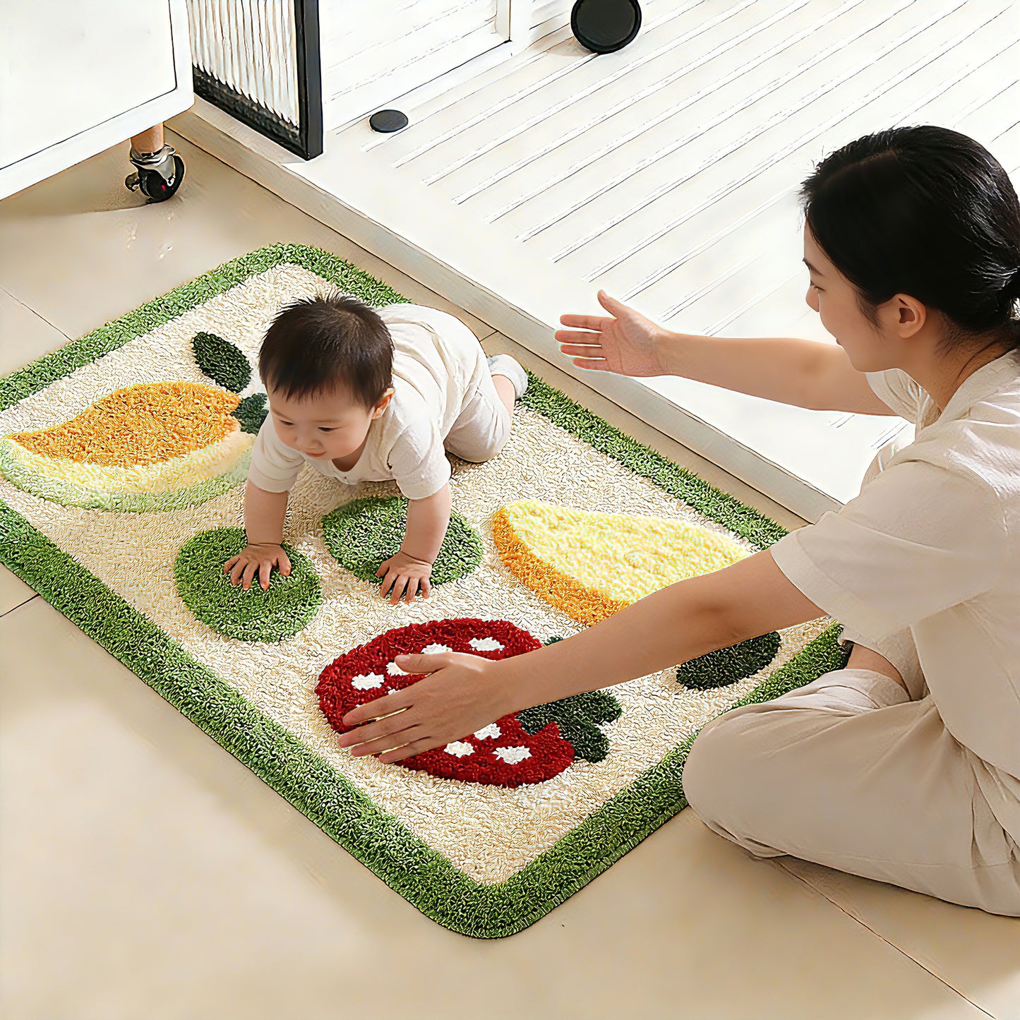 Kaisaatti Ultra Absorbent Bath Rug Mat - Super Soft Microfiber with Non-Slip TPE Backing, Fast Drying Machine Washable Bathroom Floor Mat, 19.7x31.5"