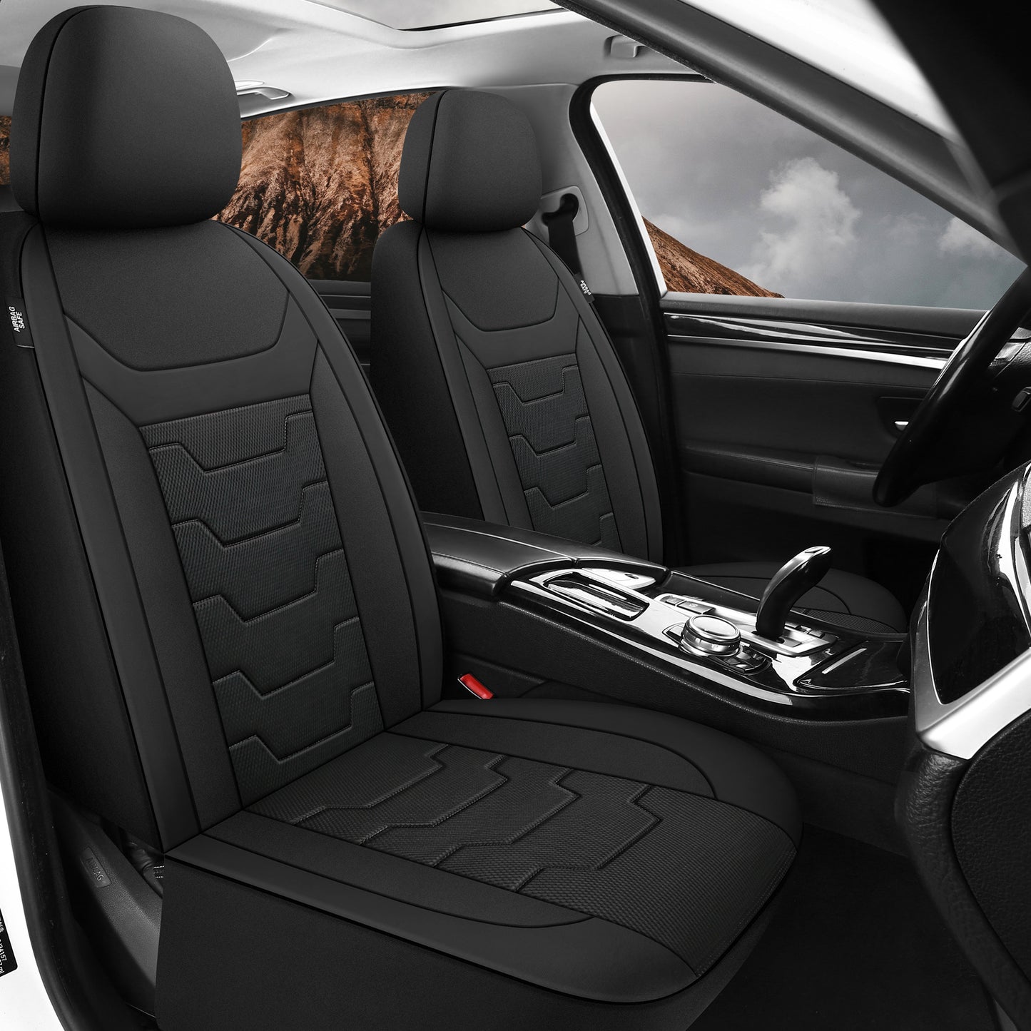 CAROMOP Car Seat Covers Full Set In Cloth Fits Most Universal Automotive