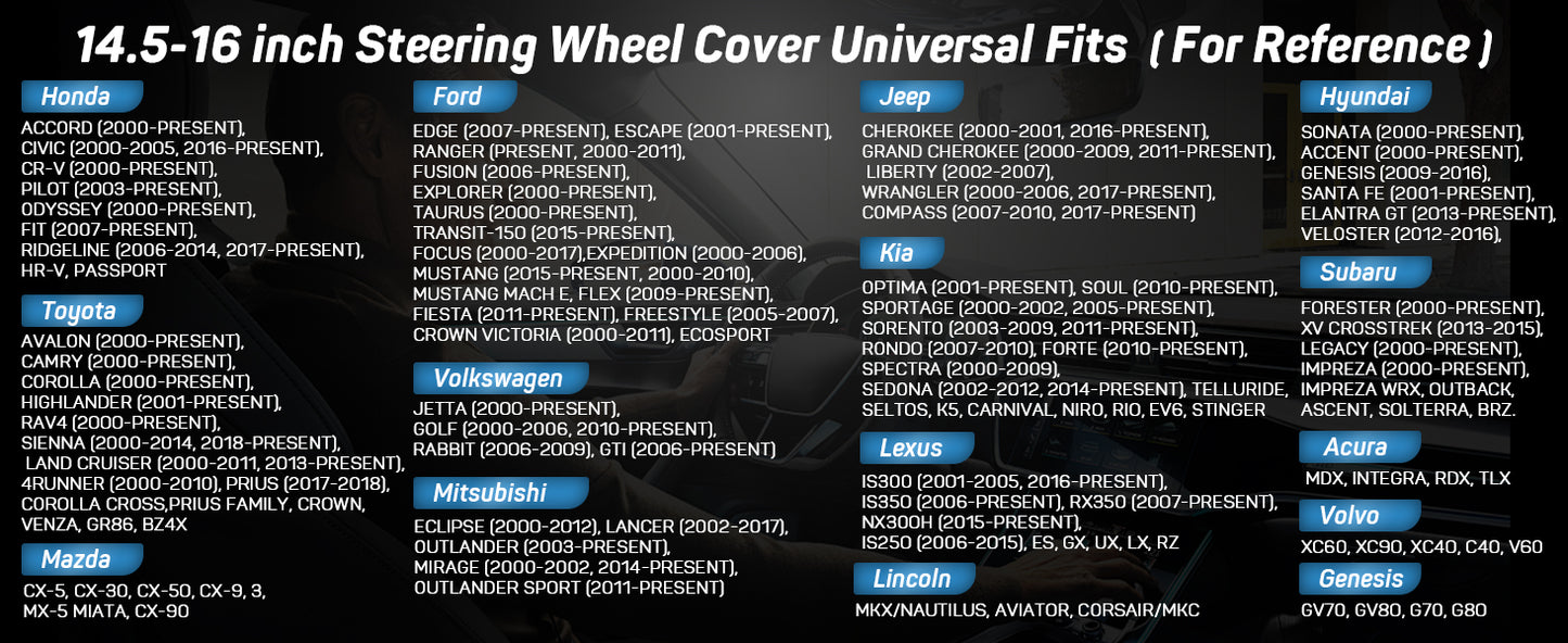 Caromop Premium Suede Steering Wheel Cover – 14.5 to 15 Inch Universal Fit, Enhanced Grip & Non-Slip Design, Comfortable and Stylish Upgrade for Your Car Interior