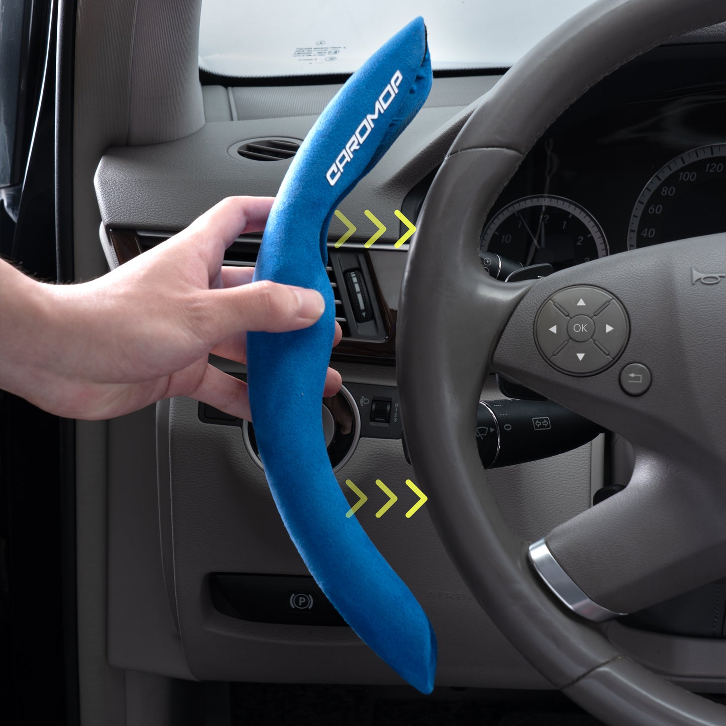 Caromop Premium Suede Steering Wheel Cover – 14.5 to 15 Inch Universal Fit, Enhanced Grip & Non-Slip Design, Comfortable and Stylish Upgrade for Your Car Interior