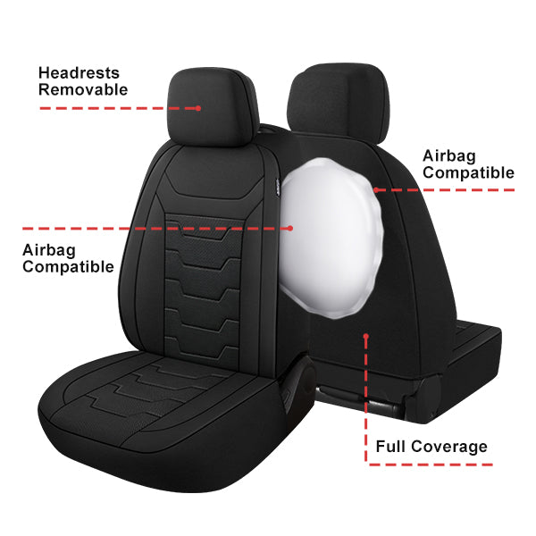 CAROMOP Car Seat Covers Full Set In Cloth Fits Most Universal Automotive